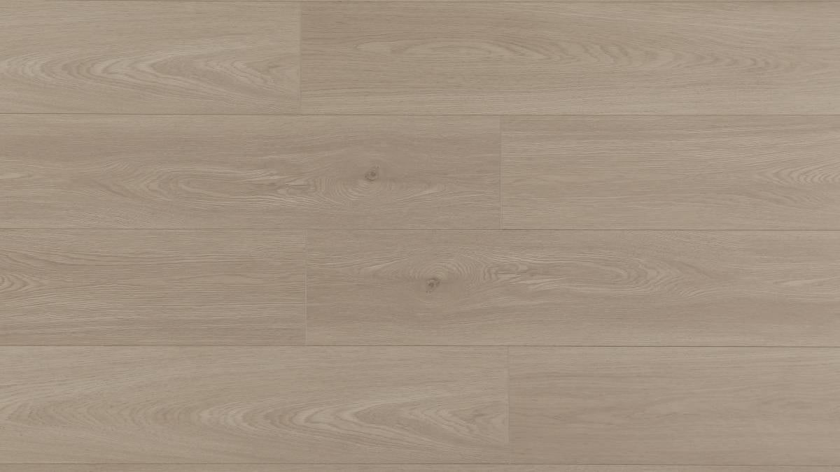Nature Bliss White Peaks 12mm AC5 waterproof laminate flooring plank - crisp white oak tone