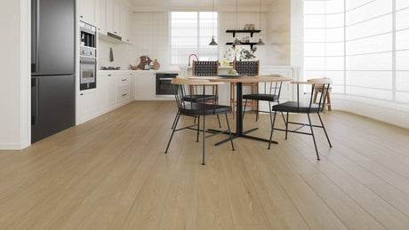 Lake Run laminate flooring embossed-in-register oak grain texture close-up - warm brown tones